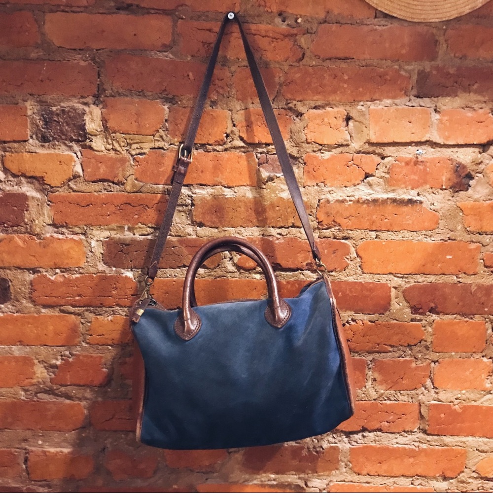 Madewell | Blue Suede Carryall Purse